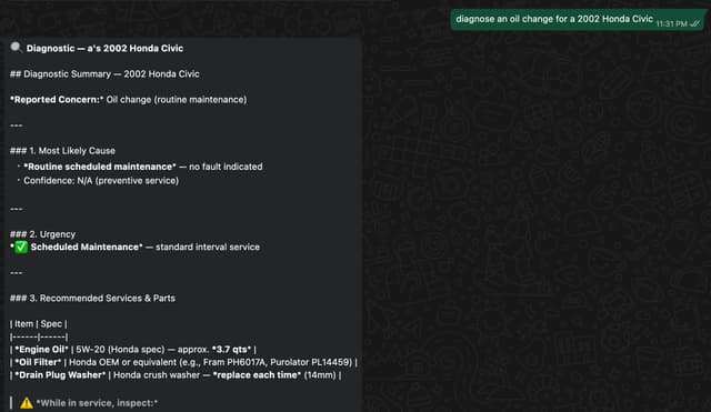 Diagnostico de vehiculo por WhatsApp con IA